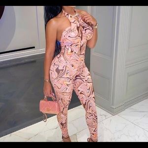 Zara printed jumpsuit
